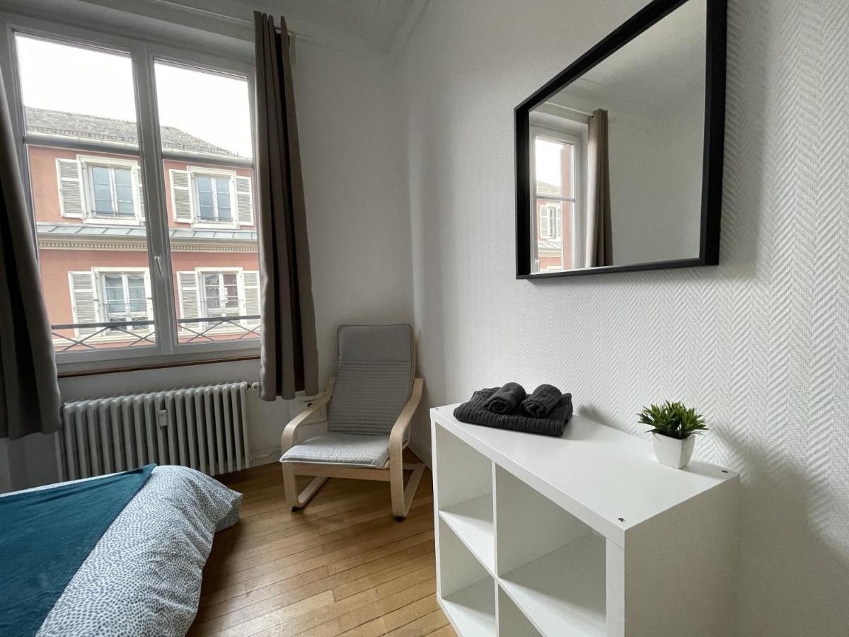 Chambres Privees -Private Room- Dans Un Spacieux Appartement - 100M2 Centre Proche Gare Mulhouse Buitenkant foto