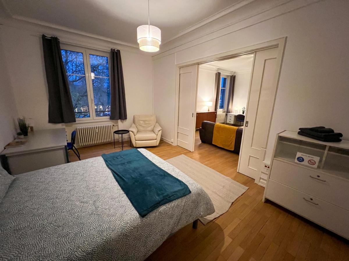 Chambres Privees -Private Room- Dans Un Spacieux Appartement - 100M2 Centre Proche Gare Mulhouse Buitenkant foto